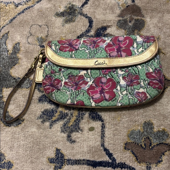 Coach Multicolor Floral Wristlet - Picture 1 of 8